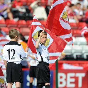 Young Flag Bearers of Portishead Town FC at Bristol City vs Reading, 2015
