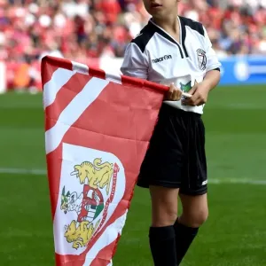 Young Flag Bearers of Portishead Town FC at Bristol City vs Reading, 2015