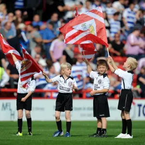 Young Portishead Town FC Flag Bearers at Bristol City vs Reading, 2015