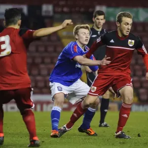Young Stars Clash: Intense Football Action - FA Youth Cup Third Round Proper: Bristol City U18 vs Ipswich Town U18, December 2012