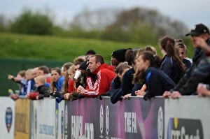 Fans Collection: 1, 300+ Fans Pack Gifford Stadium for Thrilling Bristol Academy vs. Chelsea Ladies FA WSL Match