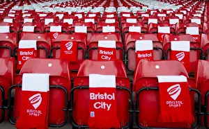 Bristol City V West Ham Prints: 12, 000 Scarves Distributed: Energizing the Crowd at Ashton Gate for Bristol City vs