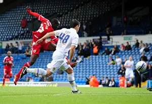 Leeds United V Bristol City Prints: 16-9-2011: Leeds United vs. Bristol City - Albert Adomah's Close Call (Football)