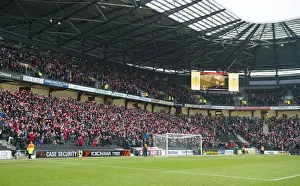 MK Dons V Bristol City Fans Prints: 5, 000 Strong: Unified Support of Bristol City Fans at MK Dons Match, Sky Bet League One