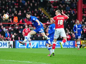 Gillingham Prints: Aaron Wilbraham Charges Towards Goal: Intense Moment from Bristol City vs
