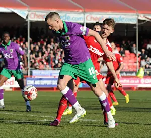Crawley Town V Bristol City Prints: Aaron Wilbraham Fends Off Pressure at Crawley Town's Broadfield Stadium