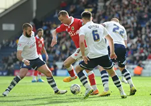 Aaron Wilbraham Fights Off Pressure at Preston North End vs. Bristol City, 11/04/2015