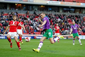 Barnsley V Bristol City Prints: Aaron Wilbraham Scores Past Barnsley's Martin Cranie - Bristol City vs Barnsley, 2014