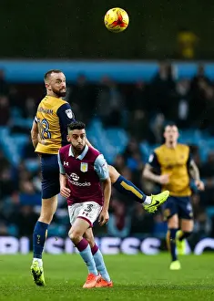 Aaron Wilbraham vs Neil Taylor: Intense Clash at Villa Park, Aston Villa vs Bristol City, Sky Bet EFL Championship