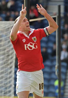 Images Dated 11th April 2015: Aaron Wilbraham's 20th Goal of the Season: Preston North End vs. Bristol City, 11-04-2015