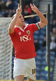 Framed Print : Aaron Wilbraham's 20th Goal of the Season: Preston North End vs. Bristol City, 11-04-2015