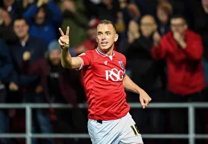 Bristol City V Nottingham Forest Prints: Aaron Wilbraham's Double: 2-0 Goal Celebration vs