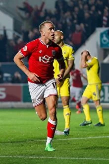 Images Dated 16th October 2015: Aaron Wilbraham's Double: Bristol City's Winning Moment Against Nottingham Forest at Ashton Gate