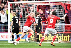 Bristol City V Bolton Wanderers Prints: Aaron Wilbraham's Euphoric Goal Celebration: Bristol City vs