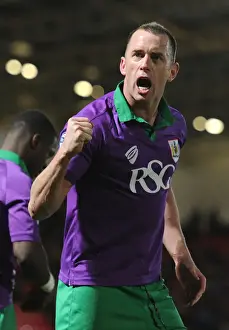 Doncaster Rovers V Bristol City Prints: Aaron Wilbraham's Exciting Goal Celebration: Doncaster Rovers vs