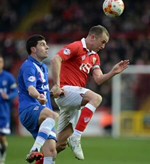 Images Dated 14th March 2015: Aaron Wilbraham's Flick: Brilliant Moment from Bristol City vs