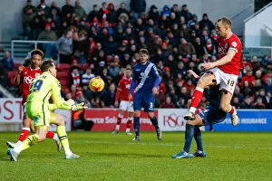 Images Dated 30th January 2016: Aaron Wilbraham's Game-Winning Shot for Bristol City against Birmingham City