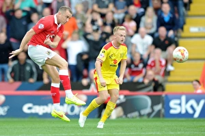 Aaron Wilbraham's Shot for Bristol City Against MK Dons, Sky Bet League One, 2014