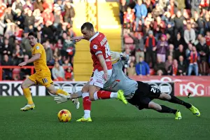 Aaron Wilbraham's Shot: Bristol City vs Preston North End, Sky Bet League One, 2014