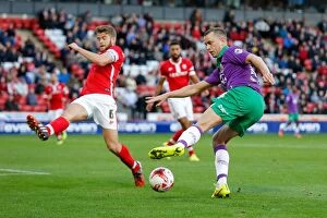 Images Dated 25th October 2014: Aaron Wilbraham's Stunning Goal: Bristol City Triumphs Over Barnsley