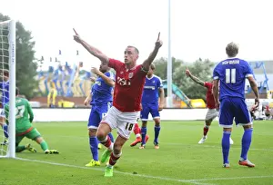 Bristol City V Brentford Prints: Aaron Wilbraham's Thrilling Goal Celebration: Bristol City vs