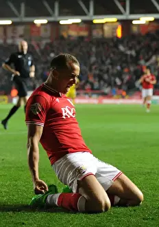 Bristol City V Nottingham Forest Prints: Aaron Wilbraham's Thrilling Goal Celebration: Bristol City vs