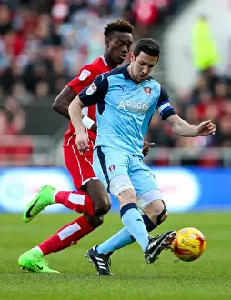 Bristol City V Rotherham United Prints: Abraham vs Wood: Intense Face-Off - Bristol City vs Rotherham United, Sky Bet Championship