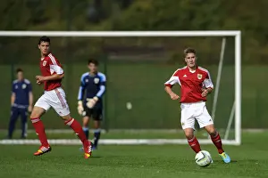 Bristol City U18s Prints: Action-Packed U18 Football: Bristol City's Ben Withey Tackles Forward Against Brighton & Hove Albion