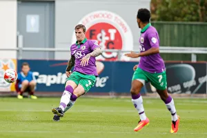 Fleetwood Town V Bristol City Prints: Aden Flint in Action: Fleetwood Town vs. Bristol City, 2014