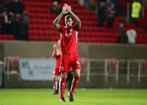 Bristol City V Fleetwood Town Prints: Aden Flint Applauding Ecstatic Fans: Bristol City vs