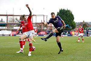Bristol City V West Ham Prints: Aden Flint Blocks Kevin Nolan's Shot: Bristol City vs West Ham United