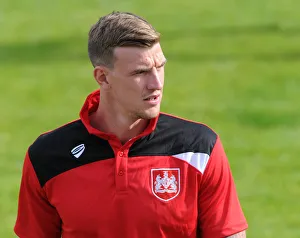 Pre Season Prints: Aden Flint of Bristol City in Action Against Bath City, 2015