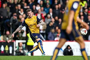 Brentford V Bristol City Prints: Aden Flint of Bristol City in Action at Brentford's Griffin Park