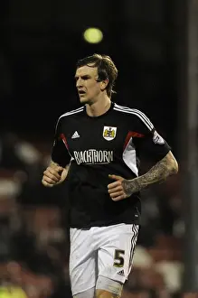Brentford V Bristol City Prints: Aden Flint of Bristol City in Action at Brentford's Griffin Park