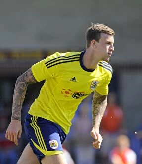 Images Dated 6th July 2013: Aden Flint of Bristol City in Action against Clevedon Town, Pre-Season Friendly, 2013