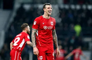 Derby County V Bristol City Prints: Aden Flint of Bristol City in Action Against Derby County, 11/02/2017