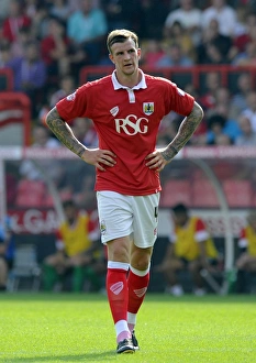 Aden Flint of Bristol City in Action Against Scunthorpe United, September 6, 2014