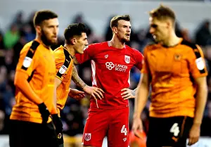 Wolverhampton Wanderers V Bristol City Prints: Aden Flint of Bristol City in Action Against Wolverhampton Wanderers