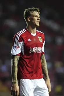 Round 2 Prints: Aden Flint of Bristol City Faces Off Against Crystal Palace in Capital One Cup Match, 2013