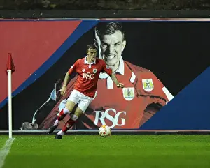 Bristol City V Leyton Orient Prints: Aden Flint of Bristol City in Focus: The Striker's Determination at Ashton Gate