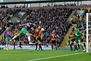 Aden Flint Charges Towards Goal: Bradford City vs. Bristol City, 2015 (Promotion Clash)
