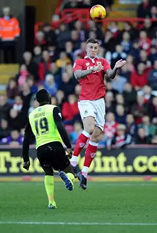 Bristol City V Oldham Prints: Aden Flint Clears the Ball for Bristol City against Oldham Athletic