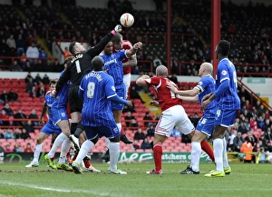 Bristol City V Gillingham Prints: Aden Flint Goes for Glory: Bristol City vs Gillingham, 01-03-2014