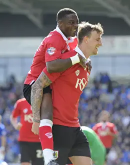 Chesterfield Prints: Aden Flint and Kieran Agard Celebrate Goal for Bristol City against Chesterfield, 2015