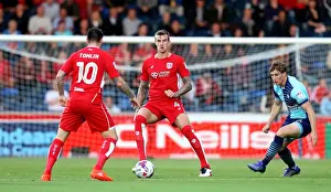 Adams Park Prints: Aden Flint to Lee Tomlin: Passing the Ball for Bristol City at Wycombe Wanderers, 2016