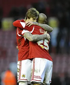 Aden Flint and Marvin Elliott Celebrate Bristol City's Victory over Carlisle United