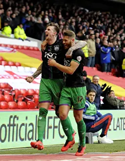 Aden Flint and Nathan Baker's Celebration: Nottingham Forest vs. Bristol City, 2016