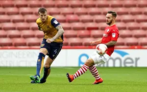 Aden Flint Passes Forward for Bristol City at Oakwell Stadium, 2016