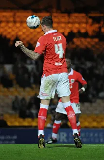 Port Vale V Bristol City Prints: Aden Flint Scores for Bristol City against Port Vale, September 16, 2014