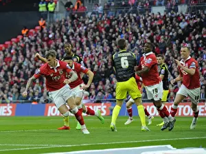 Aden Flint Scores the Opener: Bristol City's Johnstone's Paint Trophy Victory over Walsall at Wembley Stadium